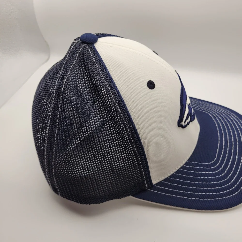 Pacific Headwear Buffalo Mascot Trucker Hat Navy White Mesh Snapback Cap PLP